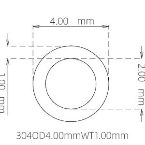 外径 4.00 mm / 内径 2.00 mm · 304 不锈钢毛细管